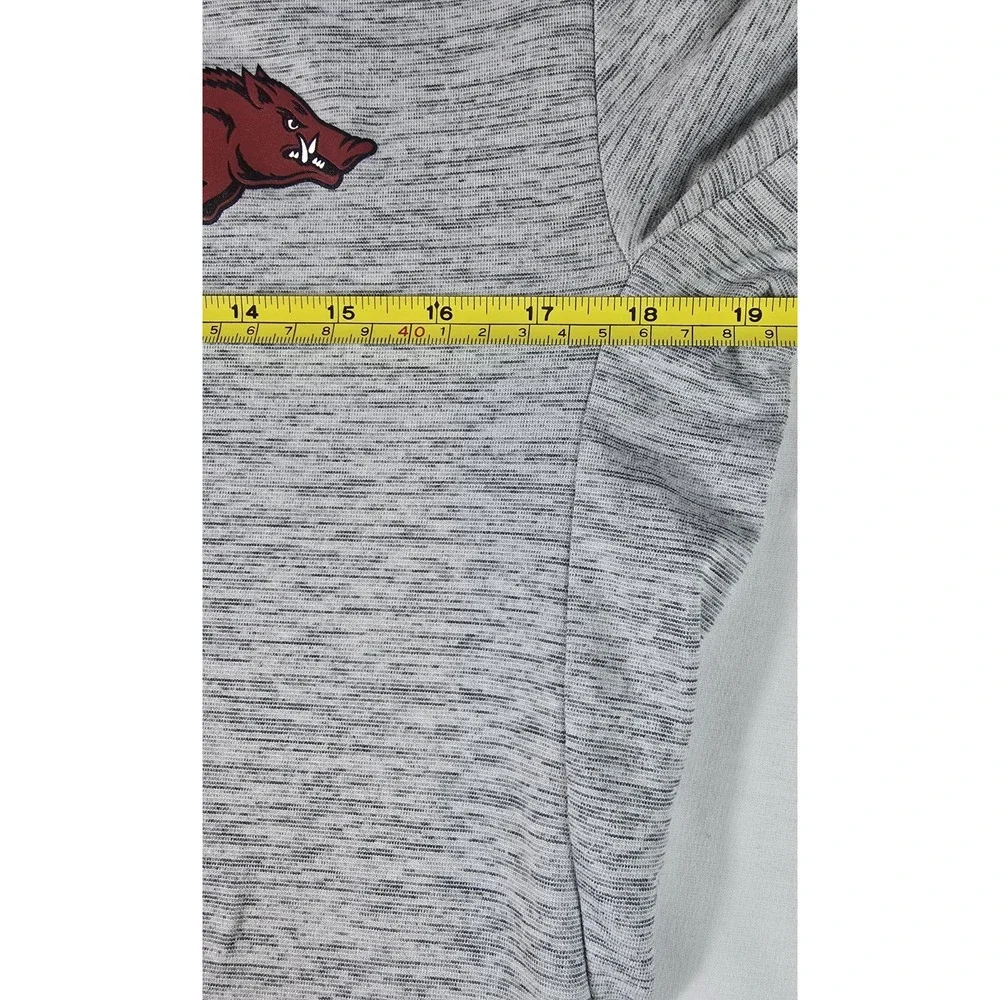 Nike Arkansas Razorbacks Breathable Dri-Fit Gray Long Sleeve T-Shirt Shirt Small